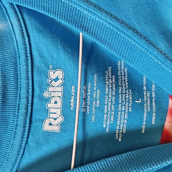 Rubik's Cube men's t-shirt tie dye size Large - Picture 3 of 6